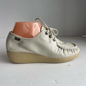 SAS Womens Size 7.0W  Beige Tan Soft Step Heel Comfort Walking Shoes Made In USA